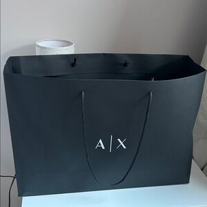 A/X Armani Exchange Sleek Black paper bag